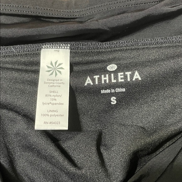 NWT Athleta Aqualuxe Side Scrunch Swim Skirt Black Adjustable Size Small - Picture 5 of 9